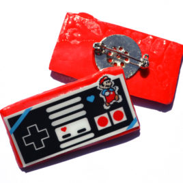 broche-manette super nintendo fimo