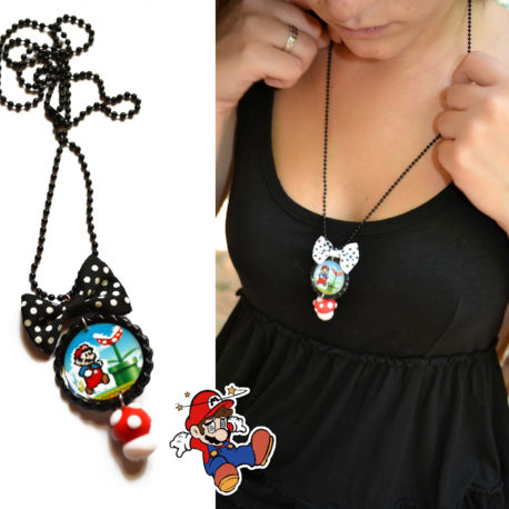 collier-sautoir bijoux illustration super mario années 80