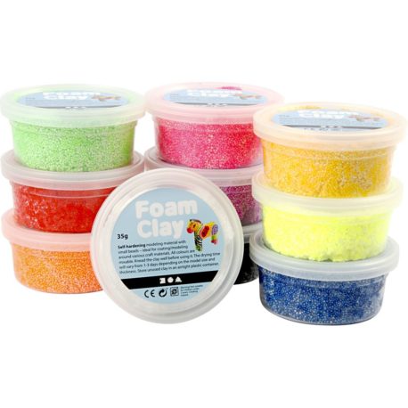 pâte à modeler autodurcissante couleurs fluo foam clay slim