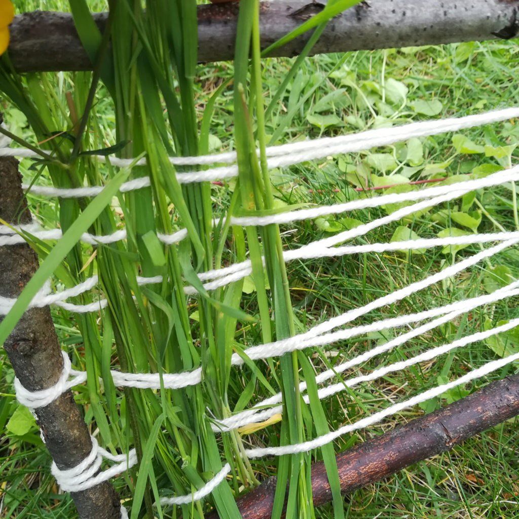 tissage vegetal avec des herbes