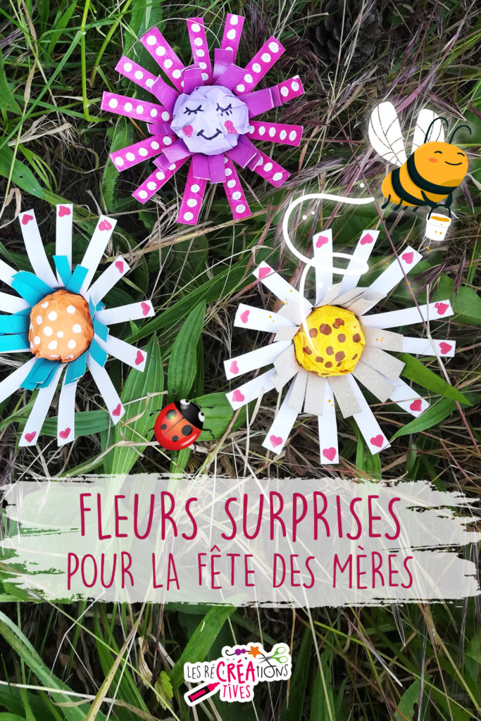 diy bricolage enfant fleurs surprises fete des meres