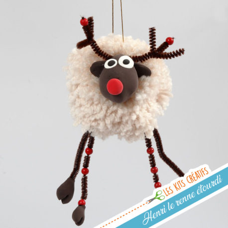 kit creatif enfant renne noel modelage