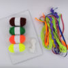 kit loisir creatif tissage laine ruban couleur fluo