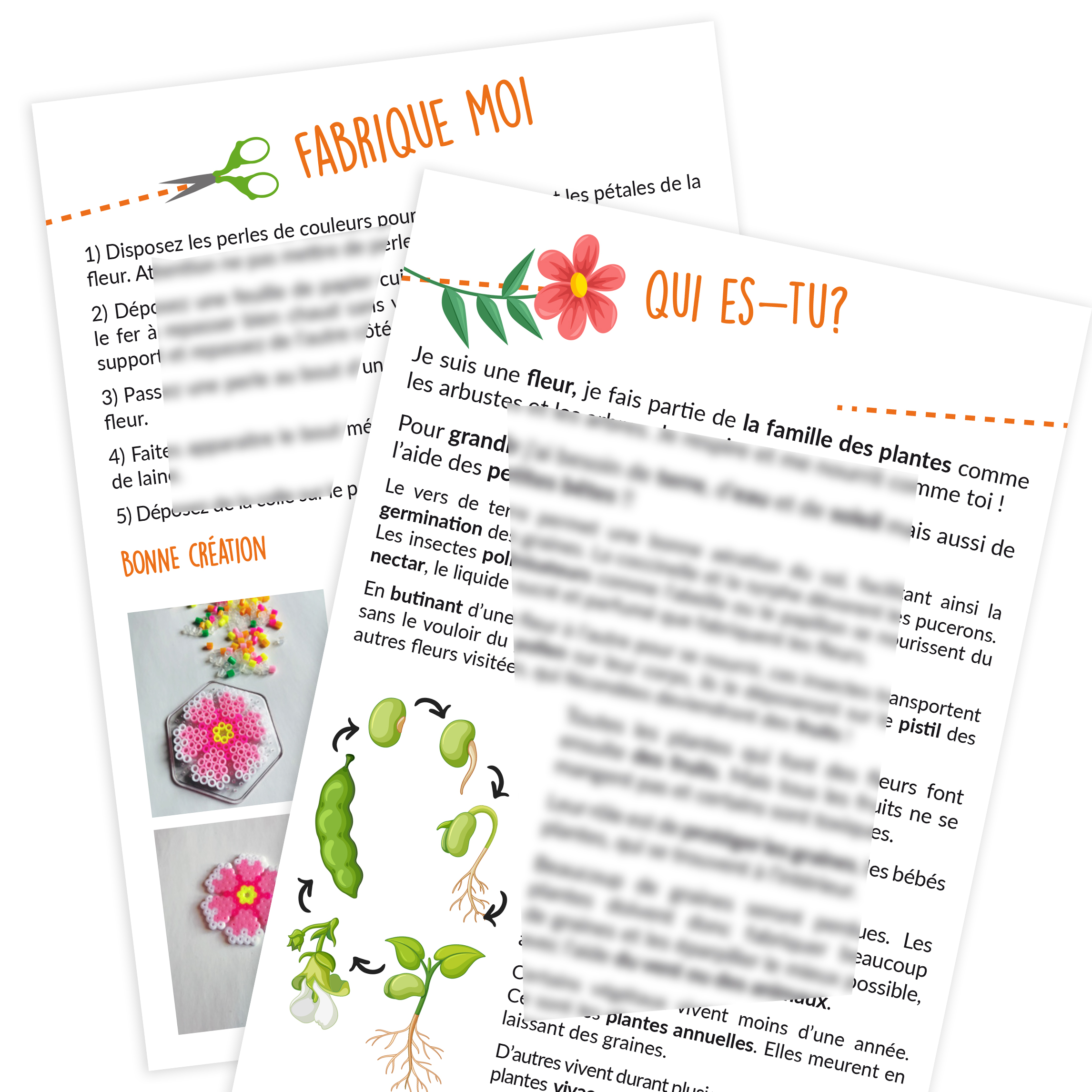 Kit créatif enfant - Fabrique ton bouquet de fleurs en perle Hama
