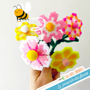kit creatif bricolage enfant perle hama fleur