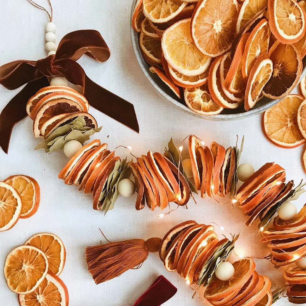 guirlande noel agrume fruit orange diy zero dechet