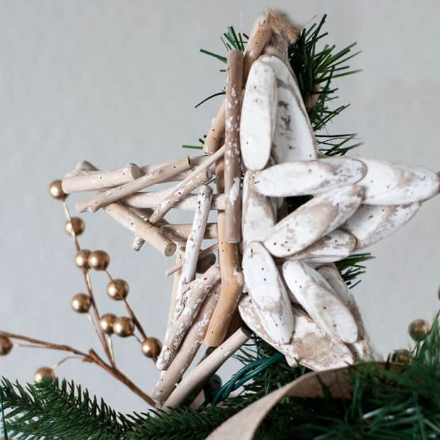 idee decoration noel bois flotte etoile sapin