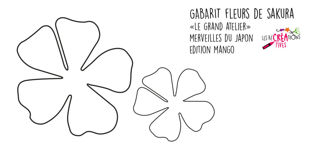 gabarit diy fleur en papier bricolage loisir creatif enfant