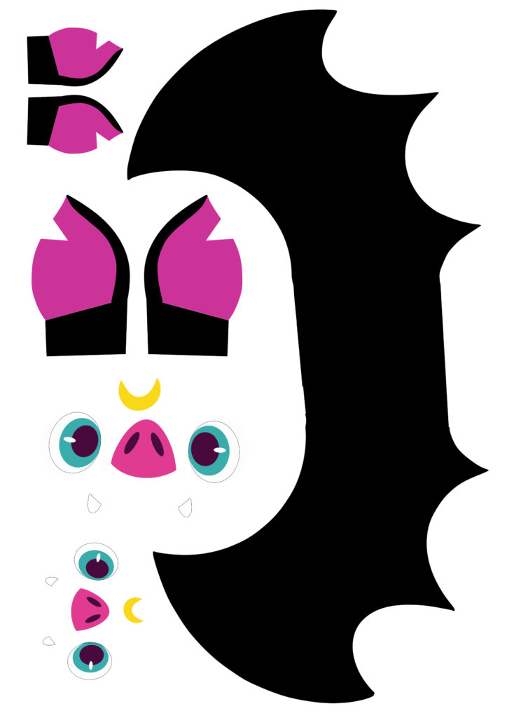 chauve souris gabarit diy lampion