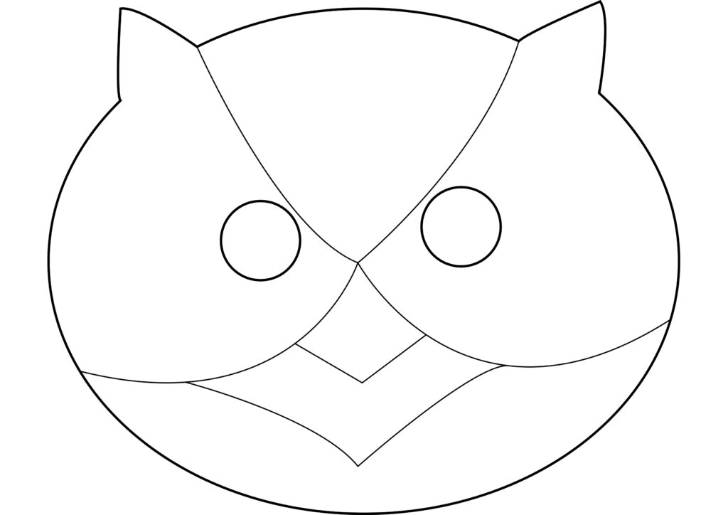 gabarit masque hiboux