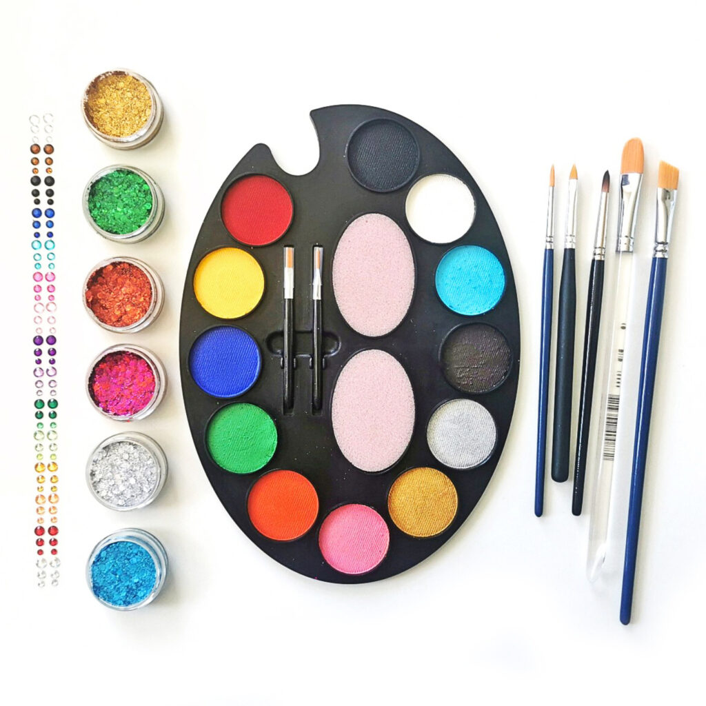 kit maquillage artistique adulte festival bar paillettes