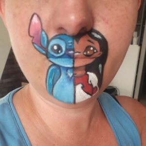 maquillage artistique stitch bouche