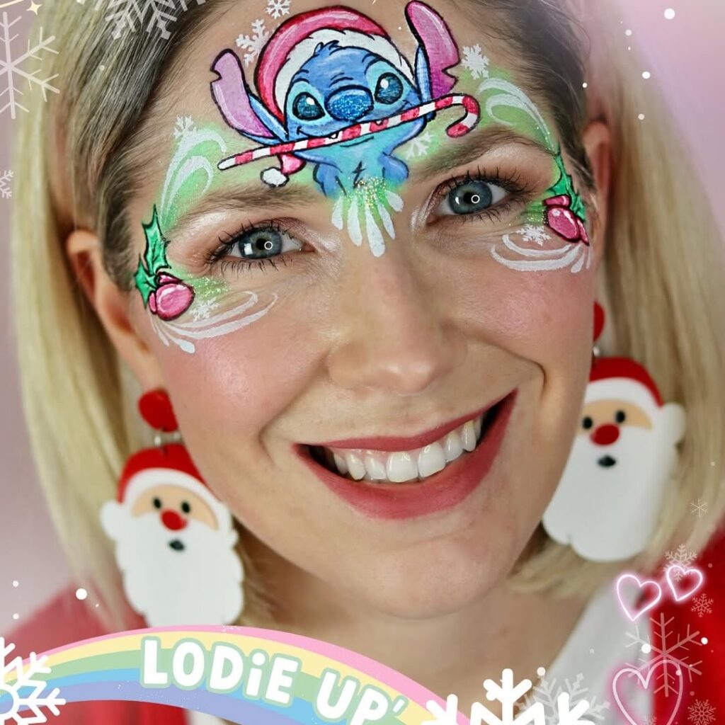 maquillage stitch bonnet noel