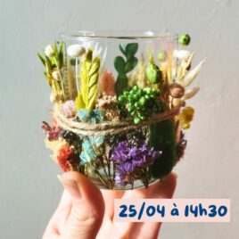 atelier creatif adulte avril nimes photophore fleurs sechees