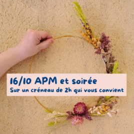 atelier couronne de fleurs octobre nimes