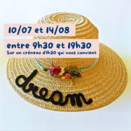 atelier diy customisation chapeau fleurs sechees