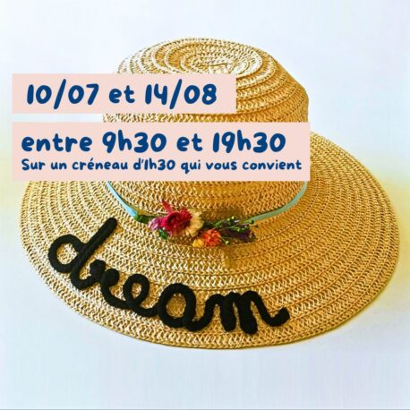 atelier diy customisation chapeau fleurs sechees