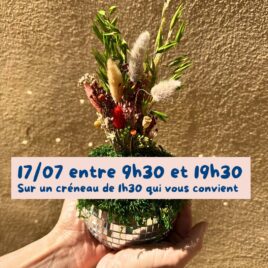 atelier diy nimes boule disco fleurs sechees ete
