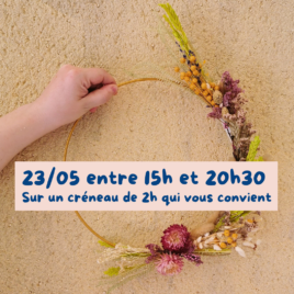 Atelier DIY adulte – Couronne de Fleurs Séchées décorative à Nîmes