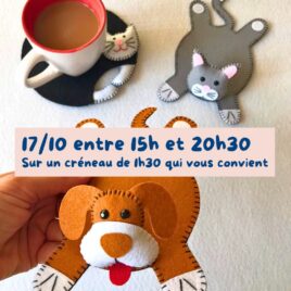 atelier couture sous tasse en feutrine nimes