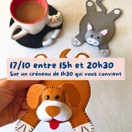 atelier couture sous tasse en feutrine nimes