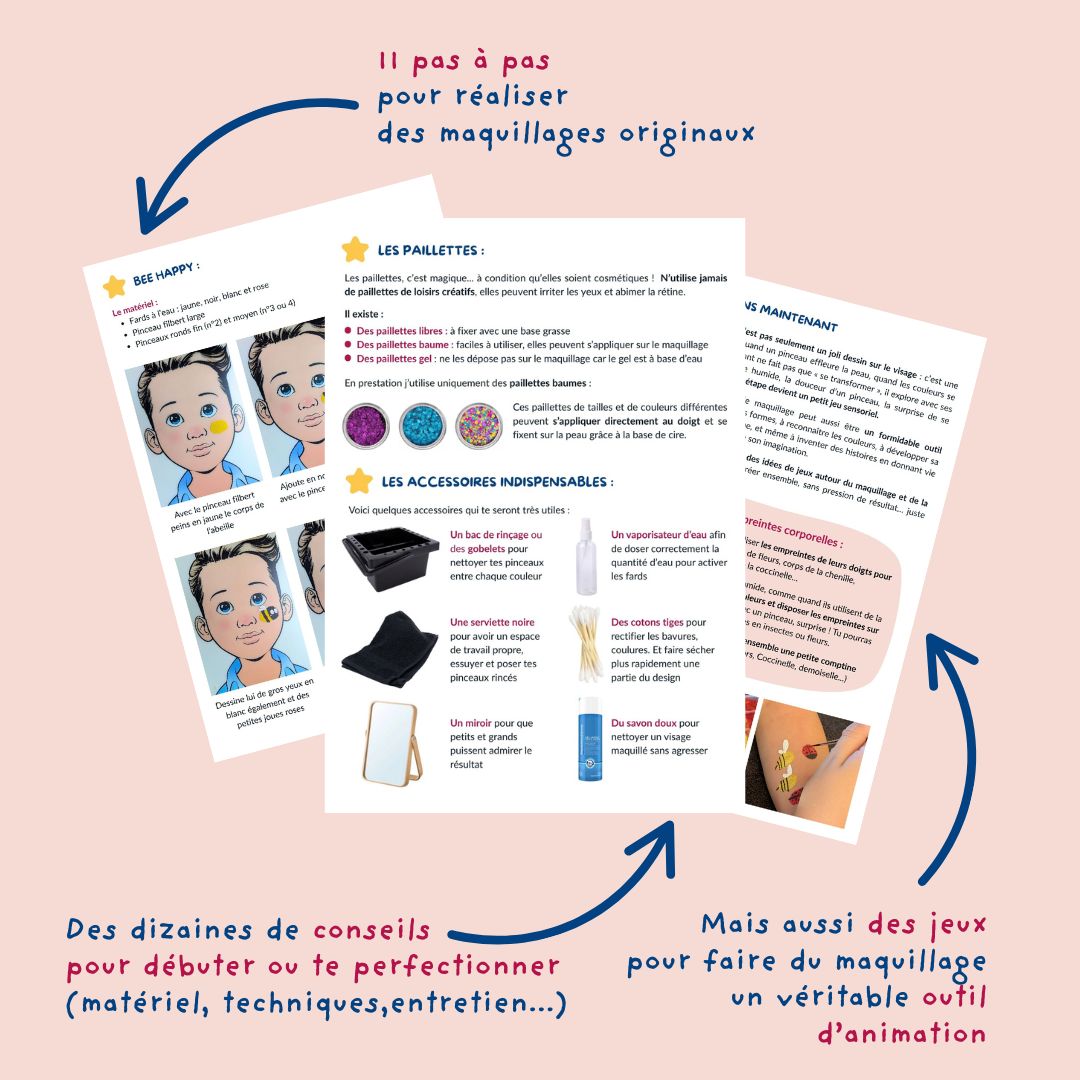 ebook livre maquillage enfant adulte facepainting fleur animaux