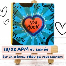 atelier creatif ado adulte nimes art therapie mixed media toile mantra positif